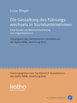 cover image of Die Gestaltung des Führungswechsels in Sozialunternehmen